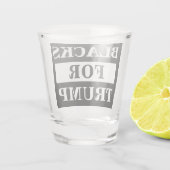 Zwart voor Trump Shot Glas (Achterkant)