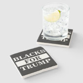 Zwart voor Trump Stenen Onderzetter (Zijkant)