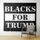 Zwart voor Trump Wandkleed (In Situ (horizontaal))