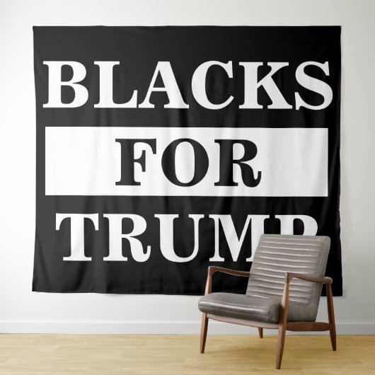 Zwart voor Trump Wandkleed (In Situ (horizontaal))