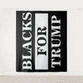 Zwart voor Trump Wandkleed (Voorkant)