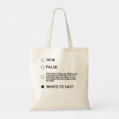 Zwart voor wie John Mulaney (Black Logo) H moet ze Tote Bag (Achterkant)