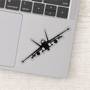 Zwart voorste Uitzicht F/A-18C Silhouette Sticker