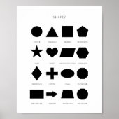 Zwart vorm leren poster (Voorkant)