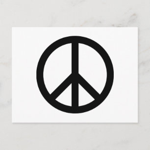 Zwart Vredessymbool Briefkaart