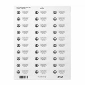 Zwart vredessymbool etiket (Full Sheet)