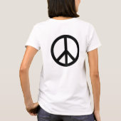 Zwart Vredessymbool T-shirt (Achterkant)