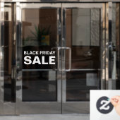Zwart Vrijdag Uitverkoop Bord Raamsticker (Kantoordeur)