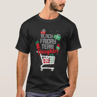 Zwart vrijdagteam Dochter Shopping Matching Chris T-shirt