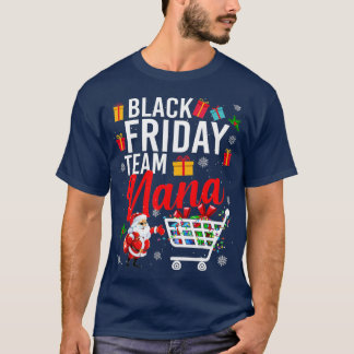 Zwart vrijdagteam Nana Cute Kerstmis Shopping Lov T-shirt