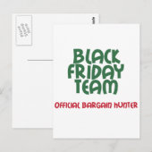 Zwart vrijdagteam: Officiële winstjager Briefkaart (Voorkant / Achterkant)