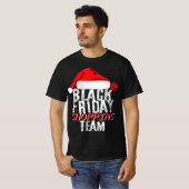 Zwart vrijdagwinkelteam t-shirt (Voorkant volledig)