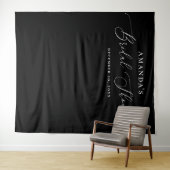 Zwart Vrijgezellenfeest foto achtergrond. Modern m Wandkleed (In Situ (horizontaal))