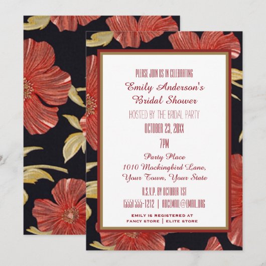 zwart Vrijgezellenfeest Kaart (Voorkant / Achterkant)