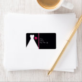 Zwart Vrijgezellenfeest retouradres label (Insitu)