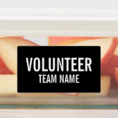 Zwart vrijwilligersbadge met labels voor aangepast (Aangebracht)