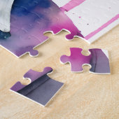 Zwart Vrouw Afro Haar en Zonnebril Regenboog Kunst Legpuzzel (Zijkant)