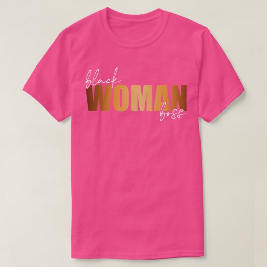 Zwart Vrouw Boss Zwart Zakelijke Eigenaar T-shirt (Design voorkant)