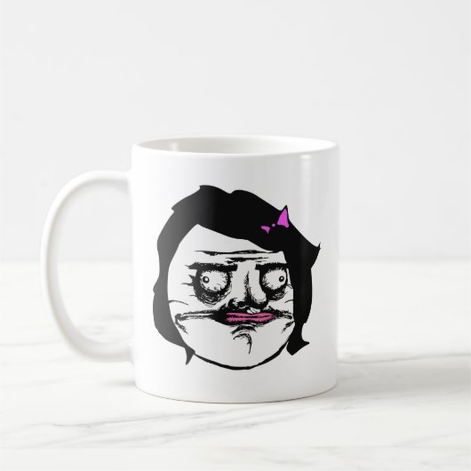 Zwart Vrouw Gusta Comic Rage Face Meme Koffiemok (Links)