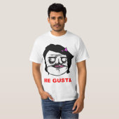 Zwart Vrouw Gusta Comic Rage Face Meme T-shirt (Voorkant volledig)