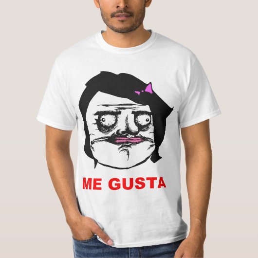 Zwart Vrouw Gusta Comic Rage Face Meme T-shirt (Voorkant)
