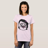 Zwart Vrouw Gusta Comic Rage Face Meme T-shirt (Voorkant volledig)