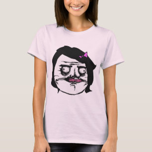 Zwart Vrouw Gusta Comic Rage Face Meme T-shirt