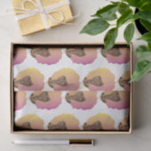 Zwart Vrouw, Kleurrijk Sinaasappel & Roze Afro Tissuepapier (Geschenk)