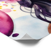  zwart vrouw kleurrijke ballonnen partij poster (Hoek)