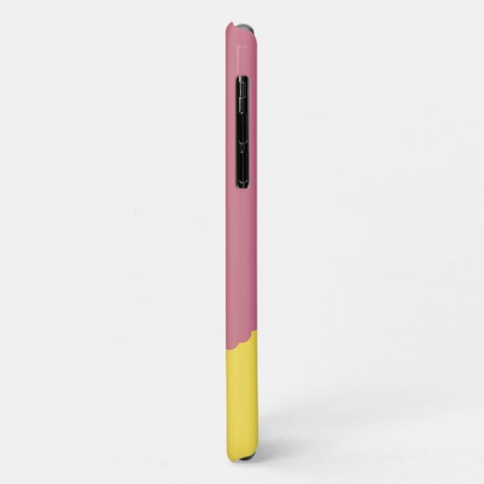 Zwart Vrouw met Kleurrijk Geel & Roze Afro Haar Case-Mate iPhone Case (Achterkant/links)