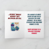 Zwart Vrouw Personal Trainer of Coach Verjaardag Kaart (Binnen)