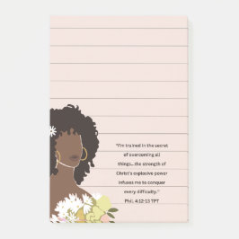Zwart Vrouw Portret Christelijke Schrift gevoerd Post-it® Notes