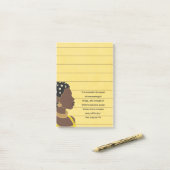 Zwart Vrouw Portret Christelijke Schrift gevoerd Post-it® Notes (Op bureau)