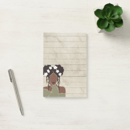 Zwart Vrouw Portret Gelijnd Sticky Post-it® Notes