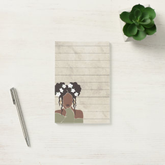Zwart Vrouw Portret Gelijnd Sticky Post-it® Notes