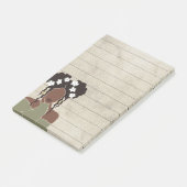 Zwart Vrouw Portret Gelijnd Sticky Post-it® Notes (Schuin)