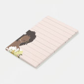 Zwart Vrouw Portret Gelijnd Sticky Post-it® Notes (Schuin)