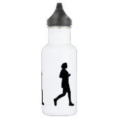 Zwart Vrouw Silhouette Runner Painting Waterfles (Rechts)