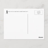 Zwart Vrouw Silhouette Runner Running Painting Briefkaart (Achterkant)