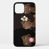 Zwart Vrouwen, Bubblegum & Bloem | PAARSE Case-Mate iPhone Case (Achterkant)