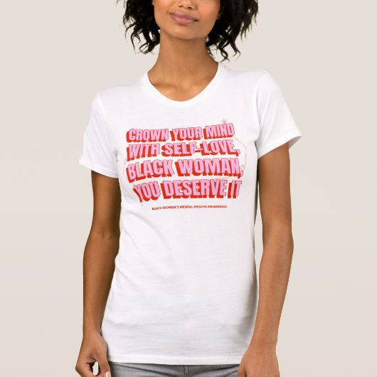 Zwart Vrouwen Geestelijke Gezondheid Bewustzijn Ze T-shirt (Voorkant)
