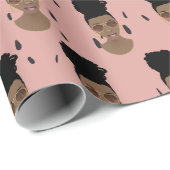 Zwart Vrouwen, Gouden tinten, Zwarte Stippen, Blus Cadeaupapier (Rol Hoek)