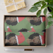 Zwart Vrouwen, Kerstmis Rode Kerstman hoeden, Groe Tissuepapier (Geschenk)