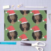 Zwart Vrouwen, Kerstmis Rode Kerstman hoeden, Groe Tissuepapier (Craft)