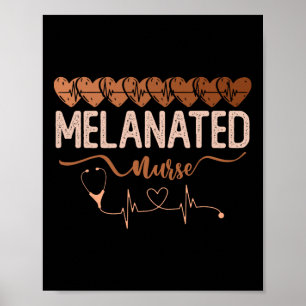 Zwart Vrouwen Melanated Nurse Zwart Geschiedenis M Poster