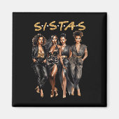 Zwart Vrouwen Melanine Zwart Geschiedenis Afrikaan Magneet (Voorkant)