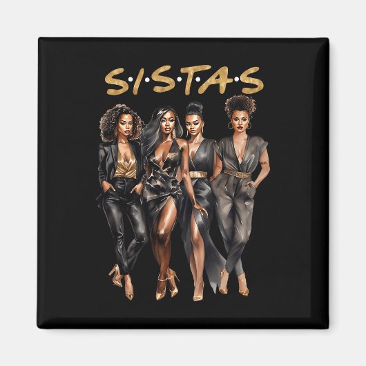 Zwart Vrouwen Melanine Zwart Geschiedenis Afrikaan Magneet (Voorkant)