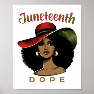 Zwart Vrouwen Unapologetisch Drug Juneteenth Zwart Poster