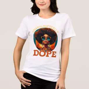 Zwart Vrouwen Unapologetisch Drug Juneteenth Zwart Tri-Blend Shirt