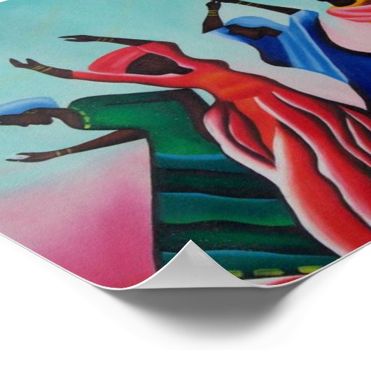 Zwart vrouwendansen poster (Hoek)